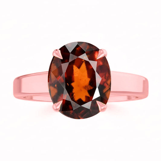 Gomed (Special Quality) Rose Gold Classic Solitaire Ring (R2)