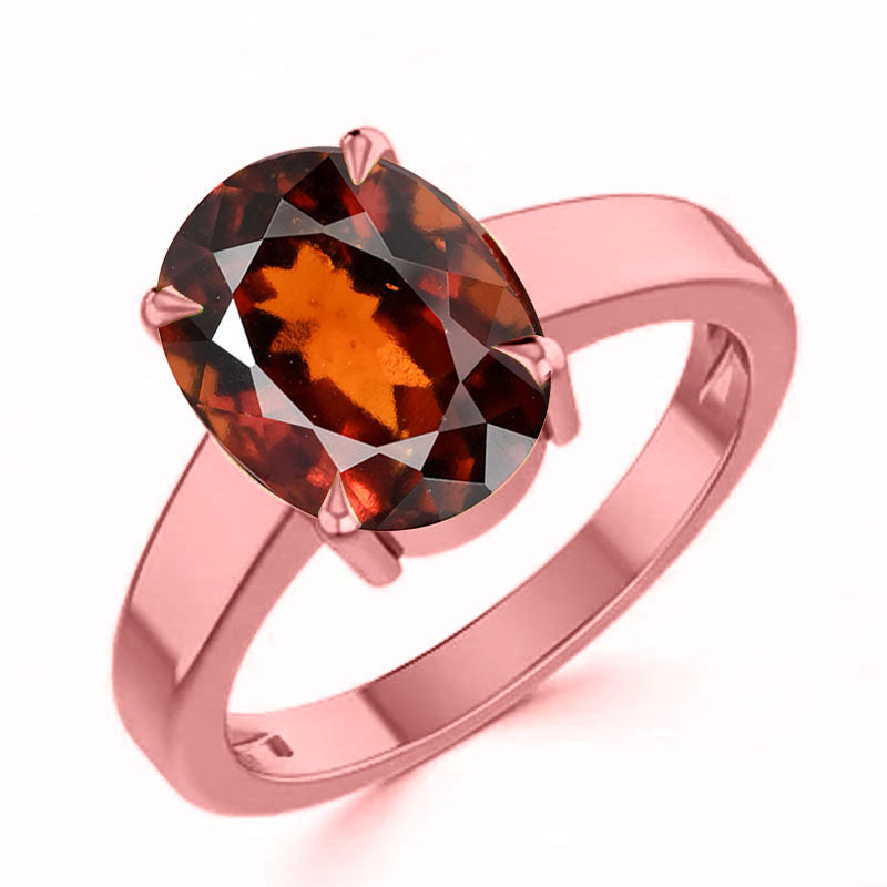 Gomed (Special Quality) Rose Gold Classic Solitaire Ring (R2)