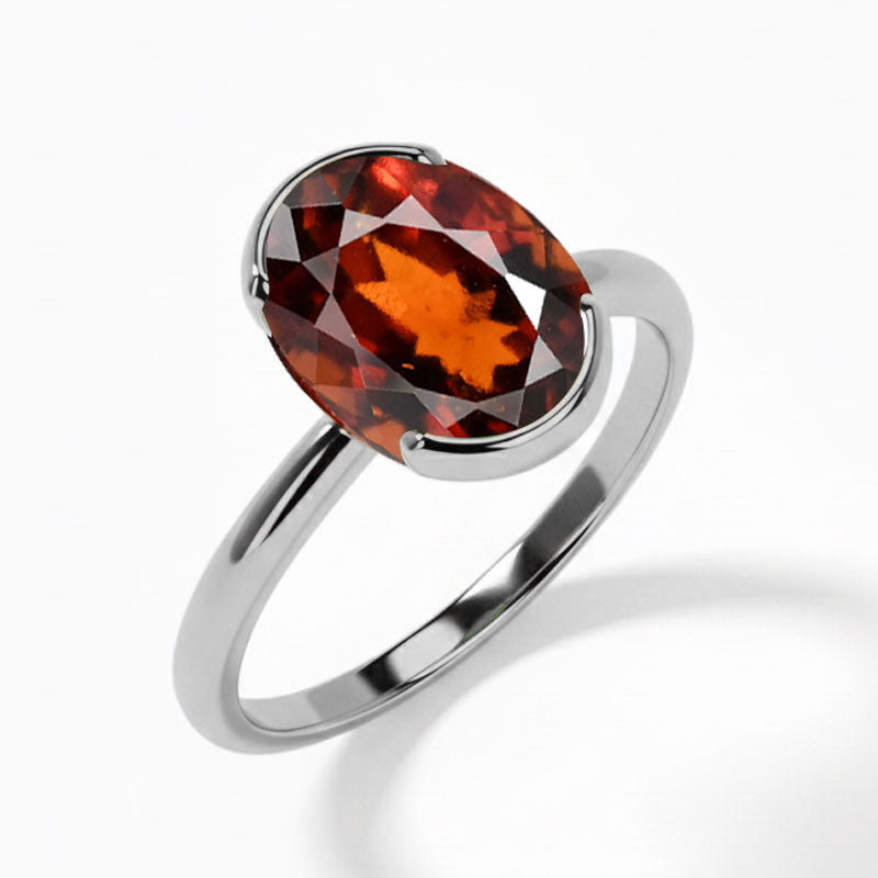 Gomed (Special Quality) Silver Dual-Claw Ring (R4)