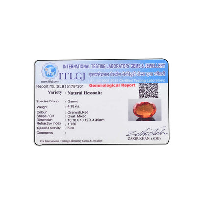 Hessonite (Gomed) 4.78 Carat