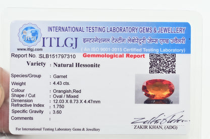 Hessonite (Gomed) 4.43 Carat