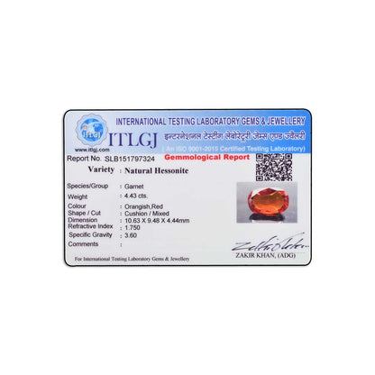 Hessonite (Gomed) 4.43 Carat