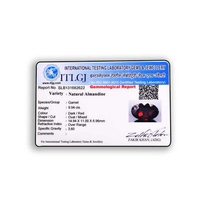 Red Garnet 9.94 Carat