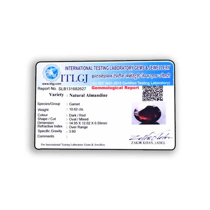 Red Garnet 10.62 Carat