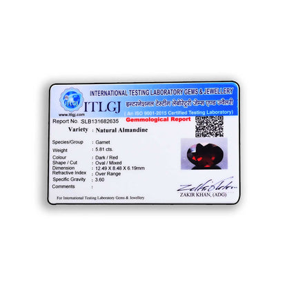 Red Garnet 5.81 Carat