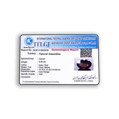 Red Garnet 8.48 Carat