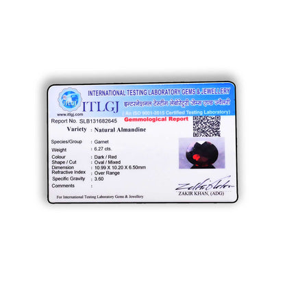 Red Garnet 6.27 Carat