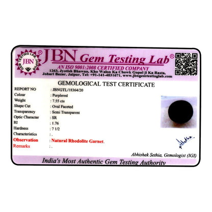 Red Garnet 7.55 Carat