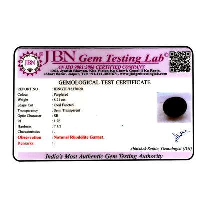 Red Garnet 8.21 Carat