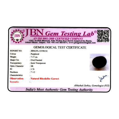 Red Garnet 7.17 Carat