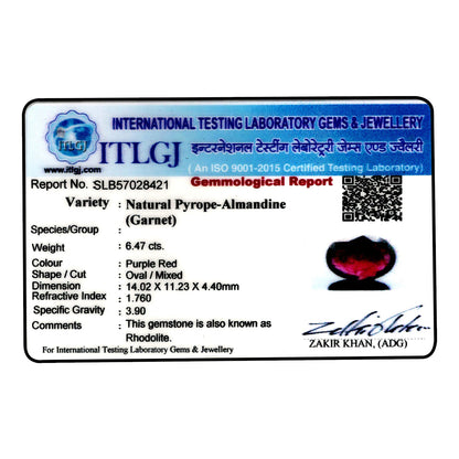 Red Garnet 6.47 Carat