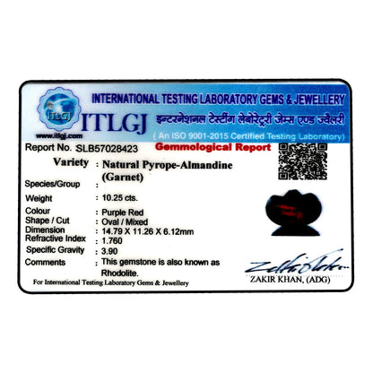 Red Garnet 10.25 Carat