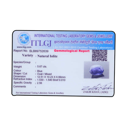 Iolite (Neeli) 5.67 Carat
