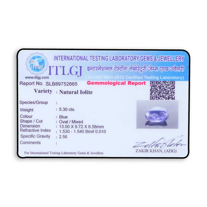 Iolite (Neeli) 5.3 Carat