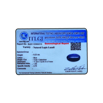 Lapis Lazuli 9.22 Carat