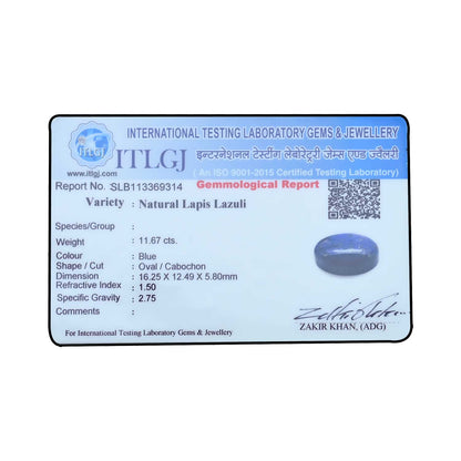 Lapis Lazuli 11.67 Carat