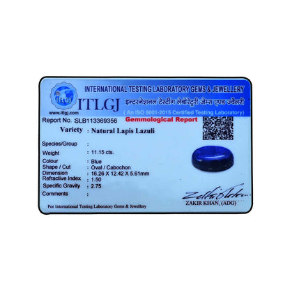 Lapis Lazuli 11.15 Carat