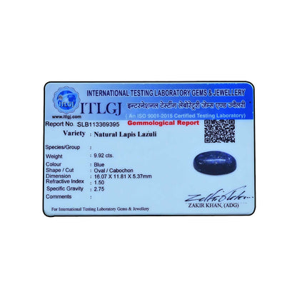 Lapis Lazuli 9.92 Carat
