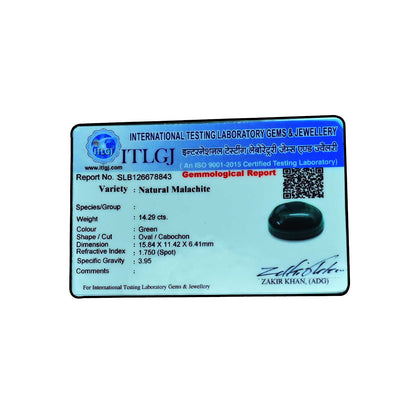 Malachite (Kidney Stone) 14.29 Carat