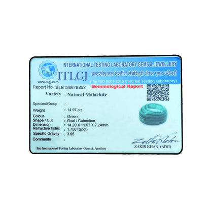 Malachite (Kidney Stone) 14.97 Carat