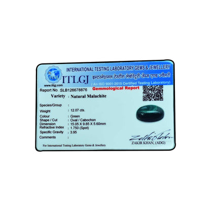 Malachite (Kidney Stone) 12.07 Carat