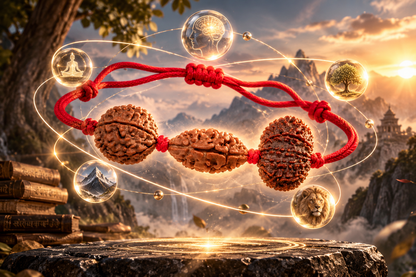 Chandra Shanti Kavach - 12, 2 & 5 Mukhi Rudraksha