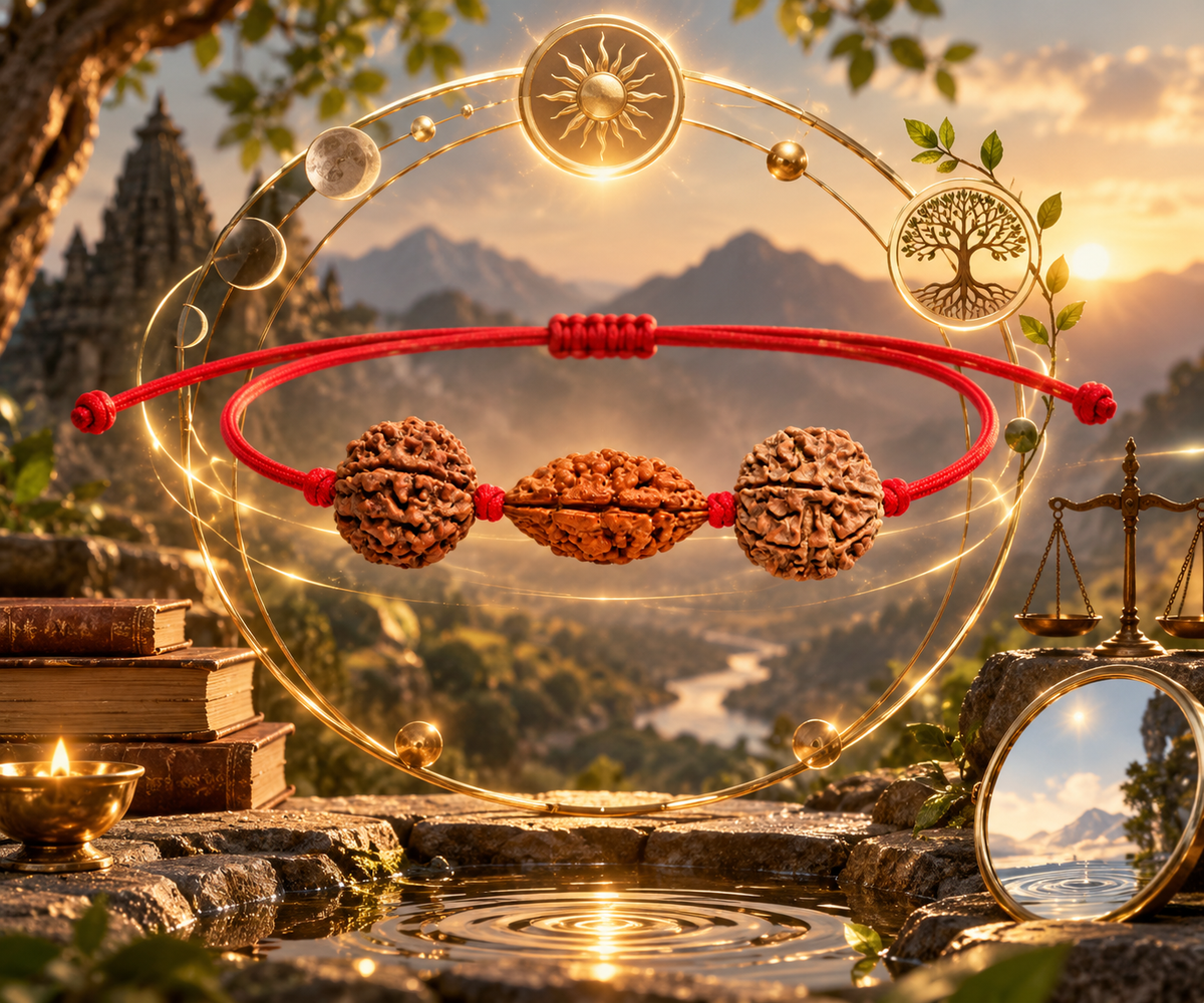 Grihastha Sukh Kavach - 2, 5 & 7 Mukhi Rudraksha
