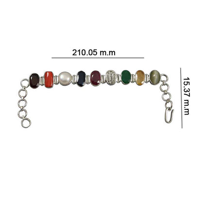 Navratan Bracelet With Nine Natural Gemstones