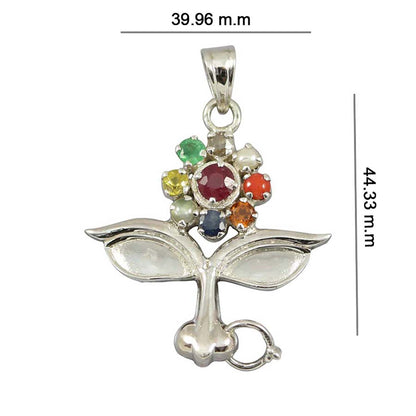 Navratan Durga Pendant