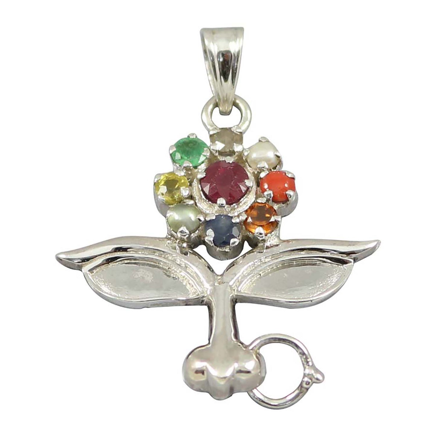 Navratan Durga Pendant
