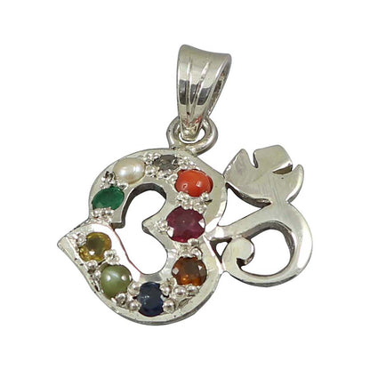Navratan Om Pendant