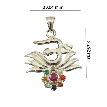 Navratan Pendant Om