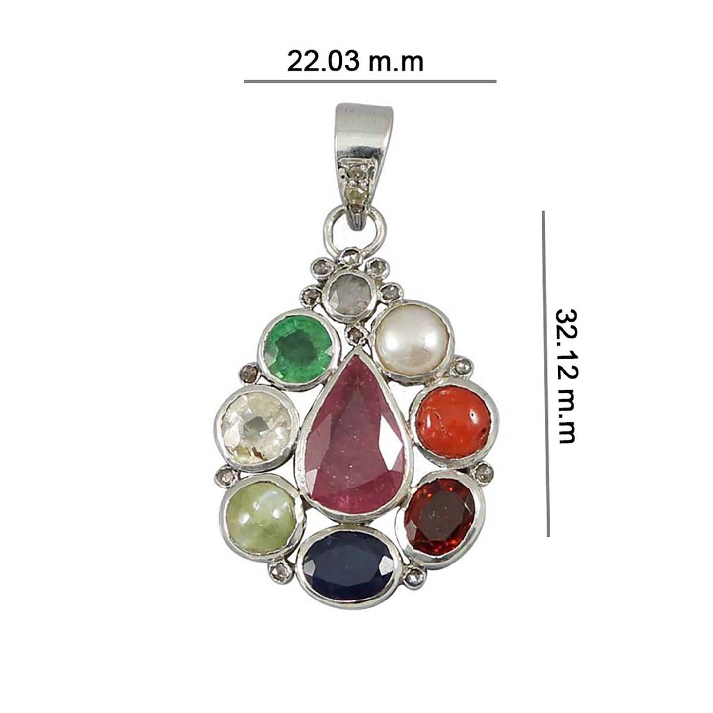 Navratan Pendant
