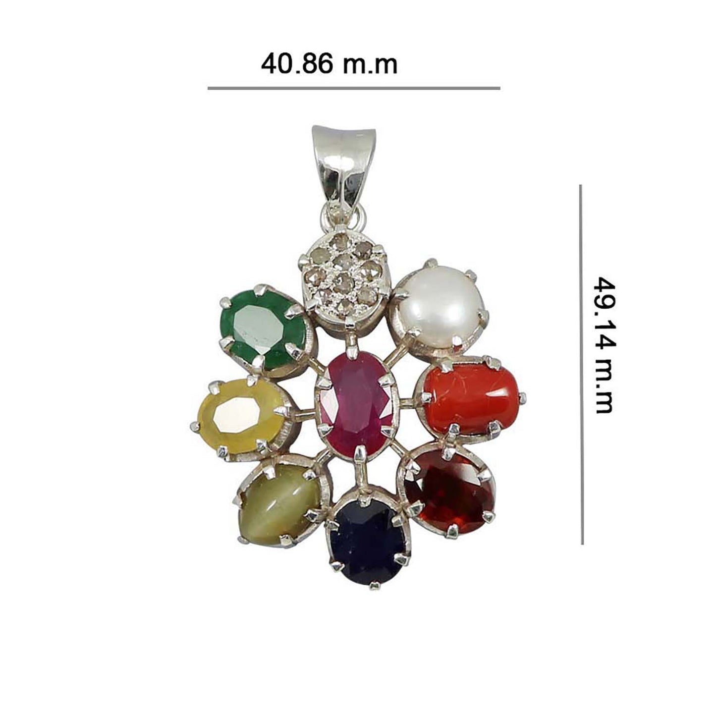 Navratan Pendant 5 Cts.