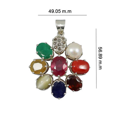 Navratan Pendant 8 Cts.