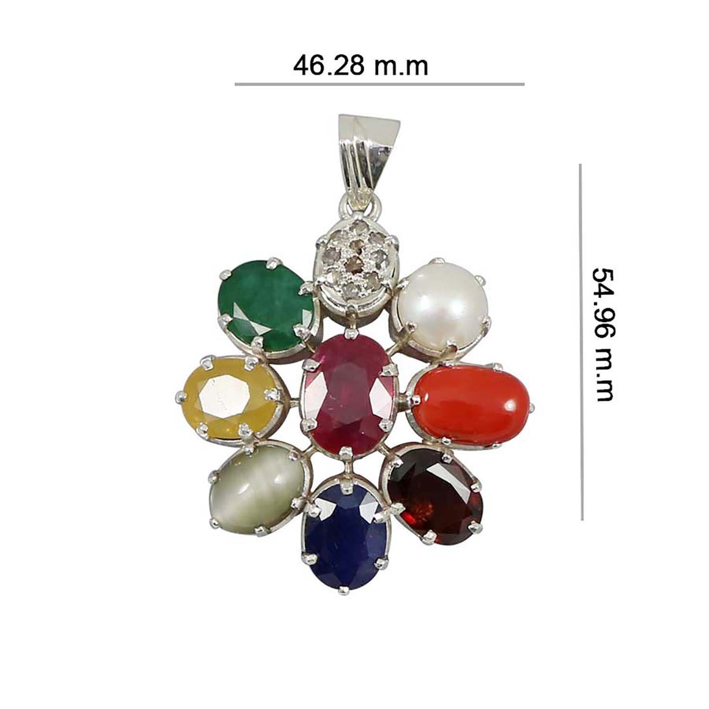 Navratan Pendant 8 Cts.
