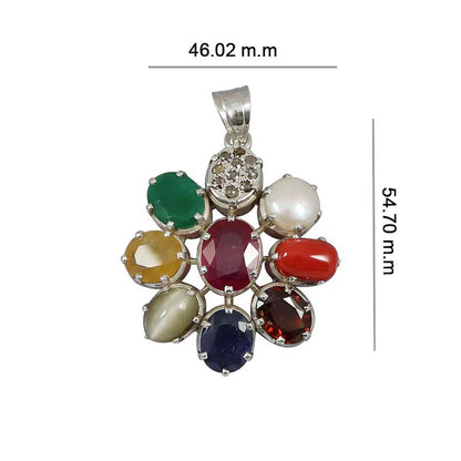 Navratan Pendant 8 Cts.