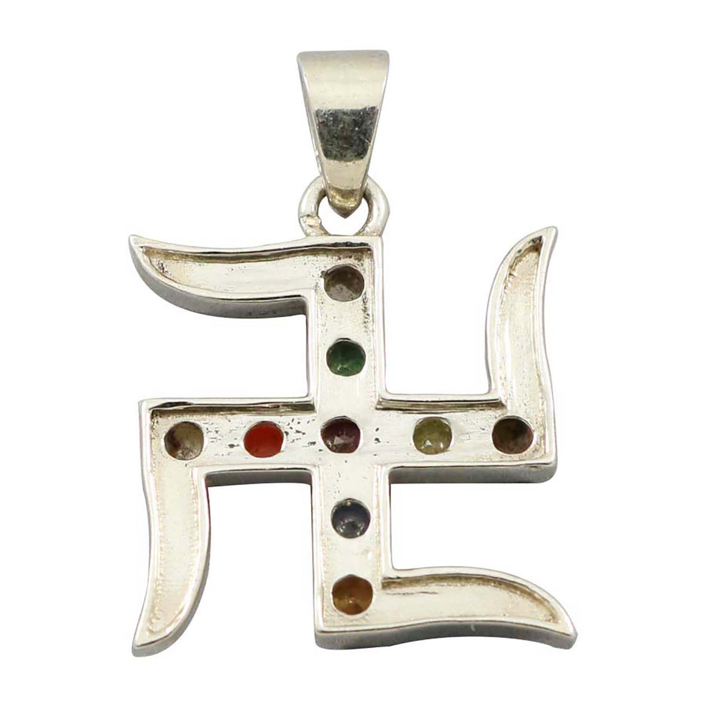 Navratan Swastik Pendant