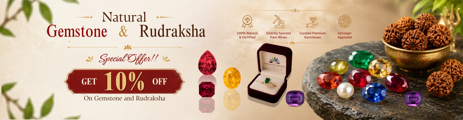 Natural Gemstone and Rudraksha