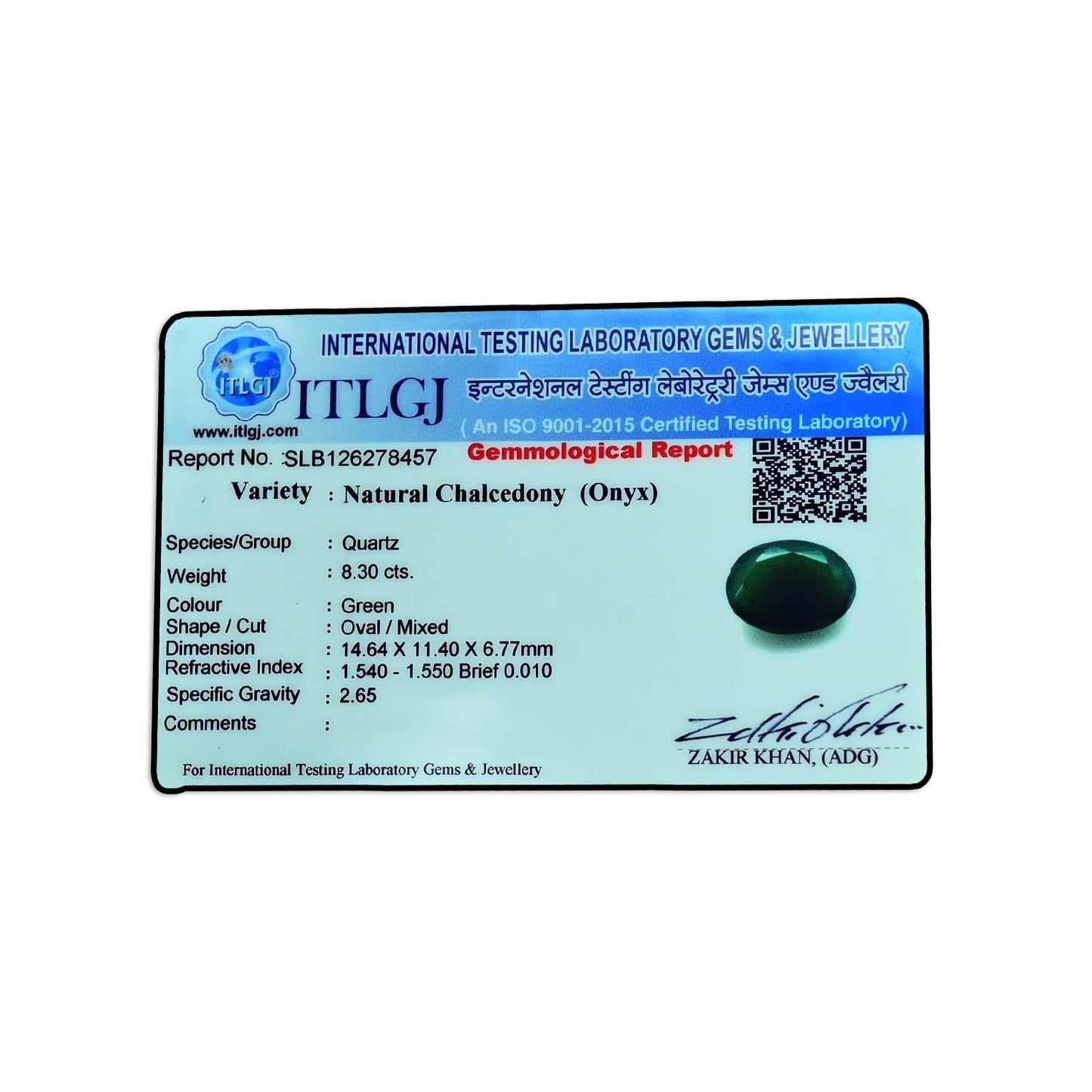 Green Onyx 8.3 Carat