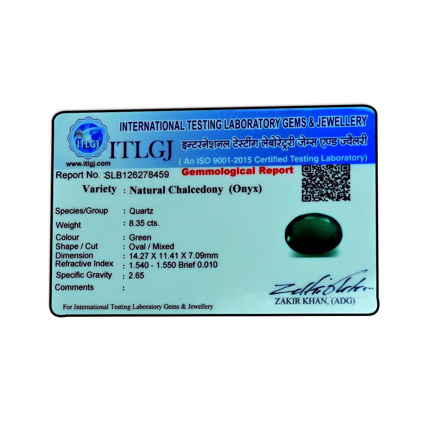 Green Onyx 8.35 Carat