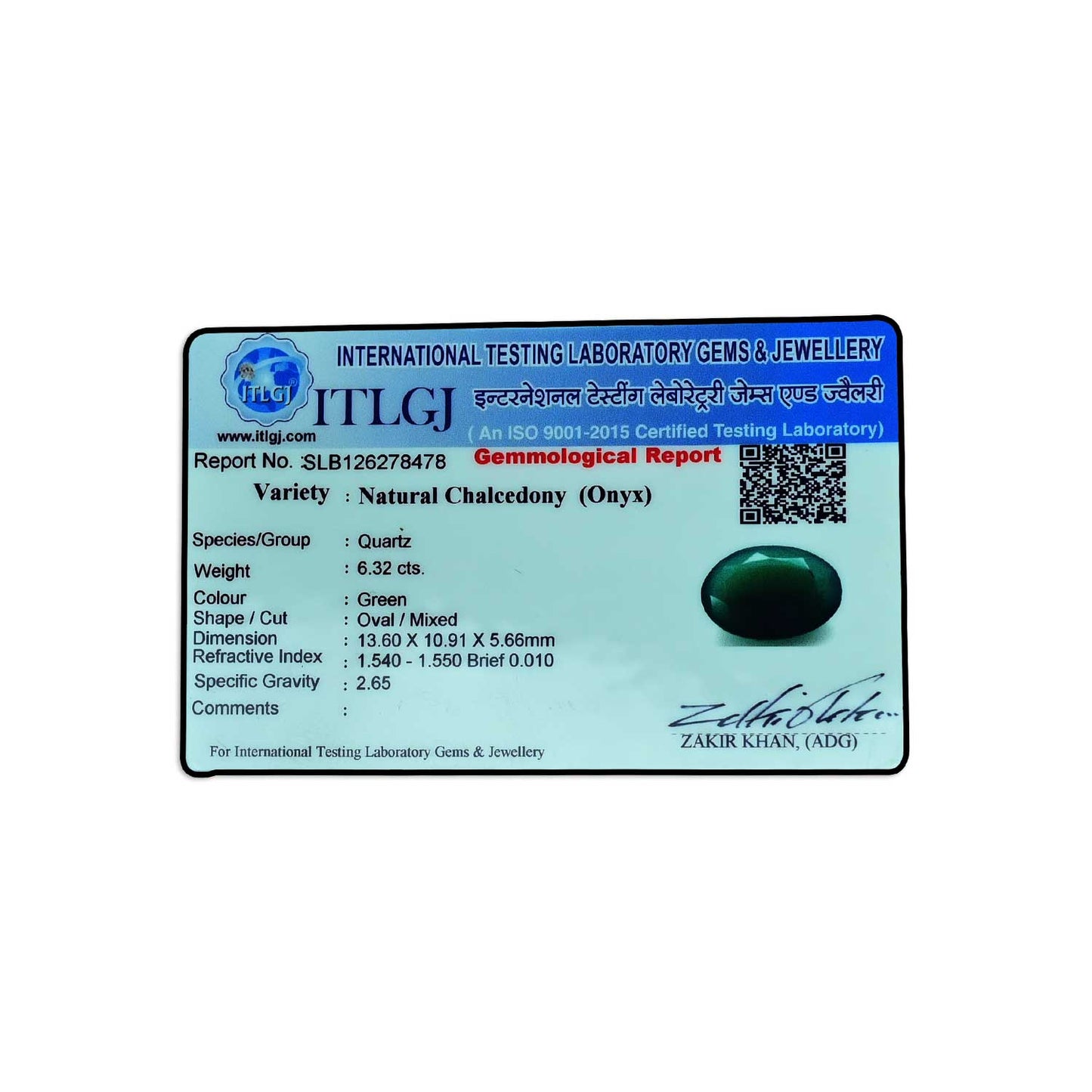 Green Onyx 6.32 Carat