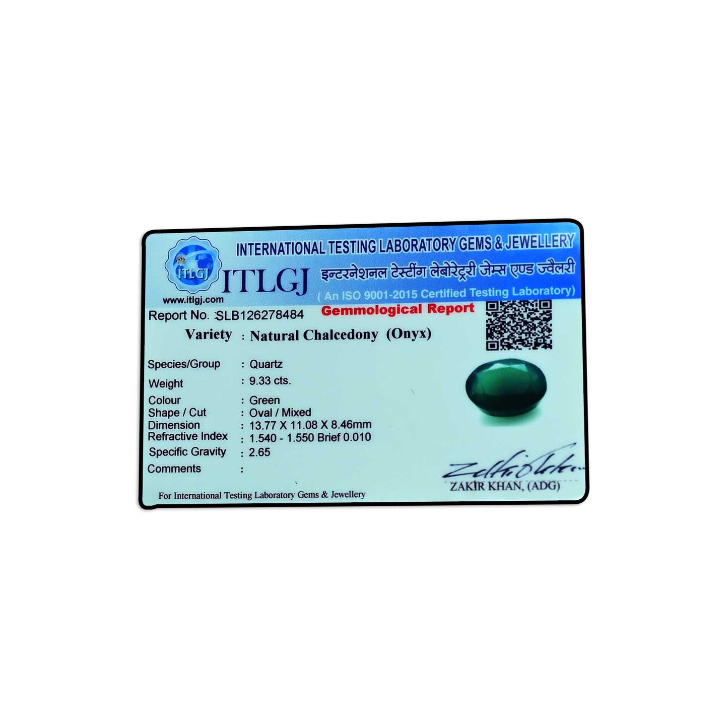 Green Onyx 9.33 Carat