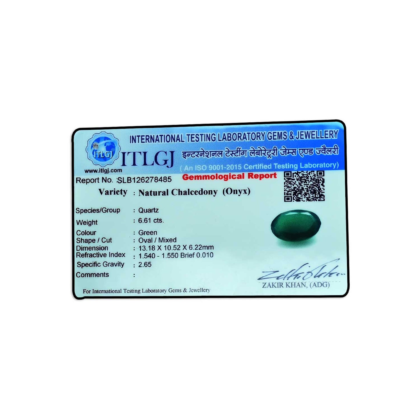 Green Onyx 6.61 Carat