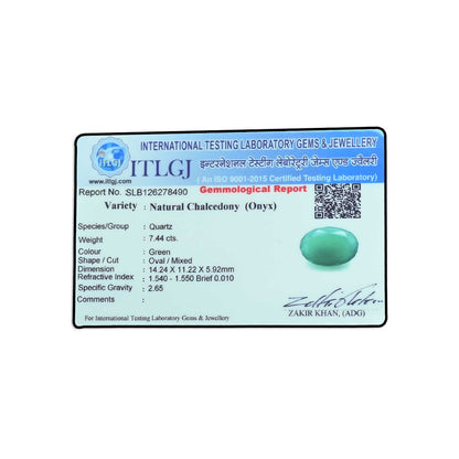Green Onyx 7.44 Carat