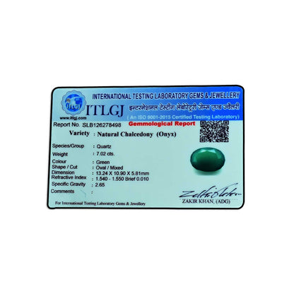 Green Onyx 7.02 Carat
