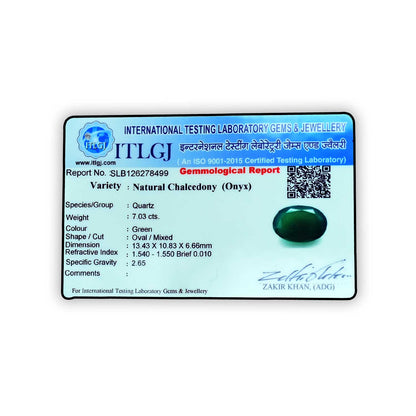 Green Onyx 7.03 Carat