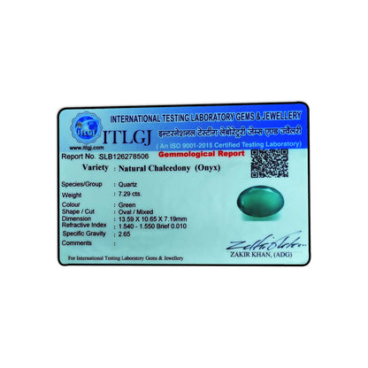 Green Onyx 7.29 Carat
