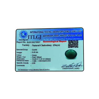 Green Onyx 6.45 Carat