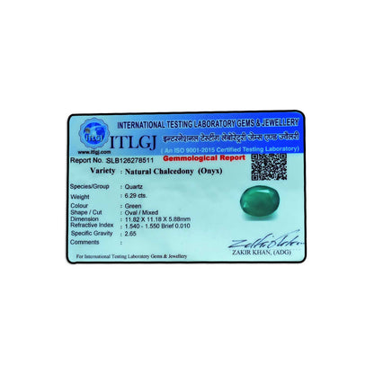 Green Onyx 6.29 Carat